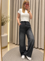 Taşlı tencel denim pantolon - Görsel 2