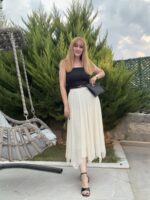Asimetrik kesim Tül Etek - Görsel 3