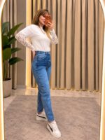 Mom fit jean koyu mavi - Görsel 2